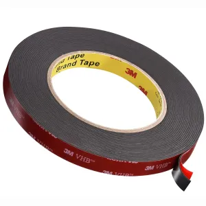 Double Sided Tape Heavy Duty, Waterproof Mounting Foam Tape, 36.5ft Length, 0.4in Width, High Temperature Resistant Adhesive Tape for Car, LED Strip Light, Office Decor, Made of 3M VHB Tape.