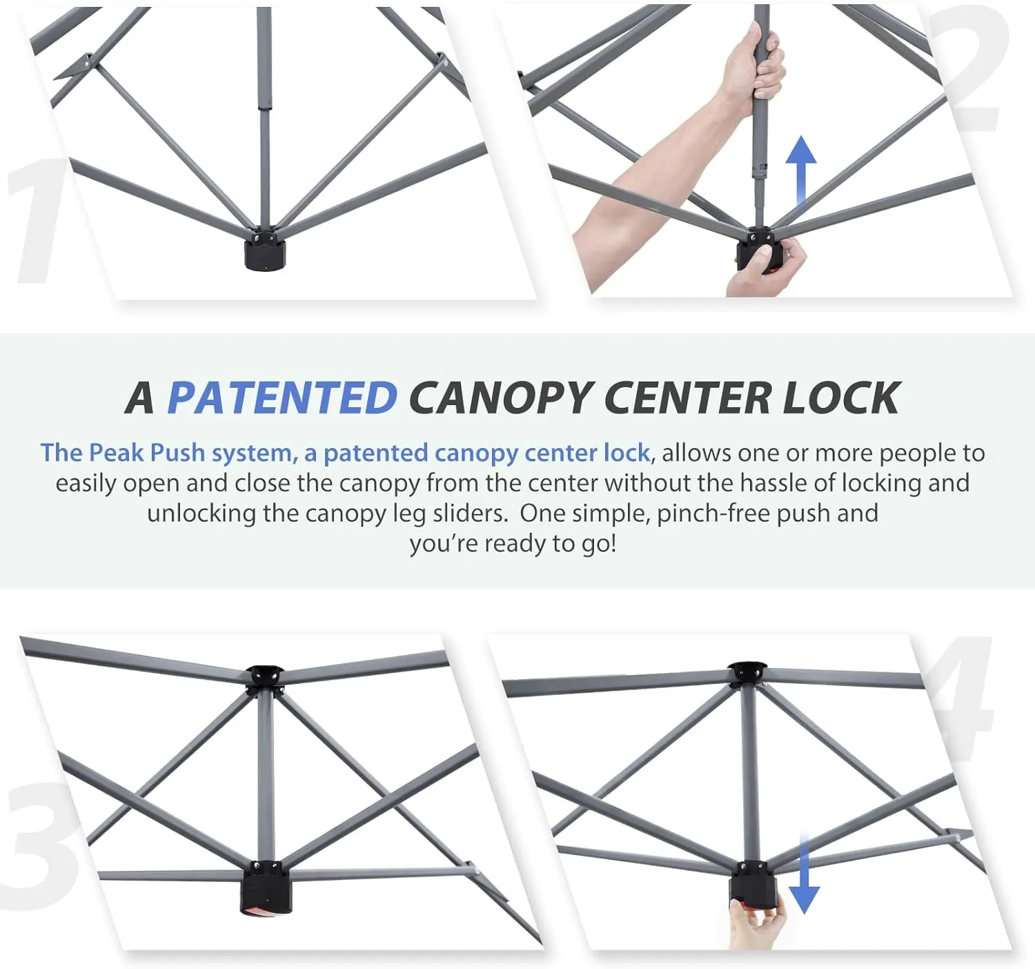 EAGLE PEAK 13x13 Straight Leg Pop Up Canopy Tent Instant Outdoor Canopy Easy Single Person Set up Folding Shelter w/Auto Extending Eaves 169 Square Feet of Shade (Light Pink)