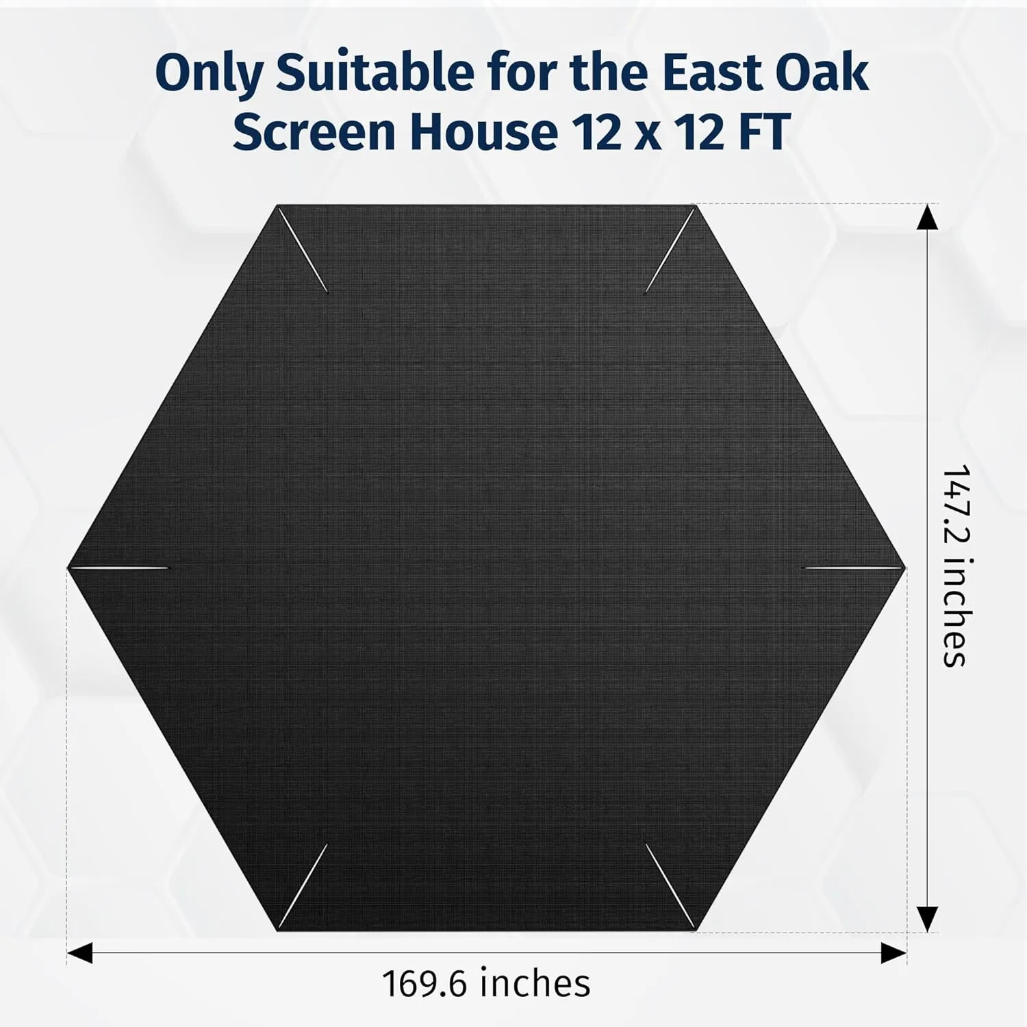 EAST OAK Waterproof Tarps for Outdoors as Tent Floor Mat for EAST OAK Screen House & Pop-Up Tent 12 x 12 FT, 11 Mils Thick, Multipurpose Protective Tarps, Tarp Waterproof, Sun Protection, 147" x 170"
