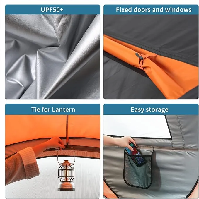 EchoSmile Camping Instant Tent, 2/4/6/8/10 Person Pop Up Tent, Water Resistant Dome Tent, Easy Setup for Camping Hiking and Outdoor, Portable Tent with Carry Bag, for 3 Seasons…