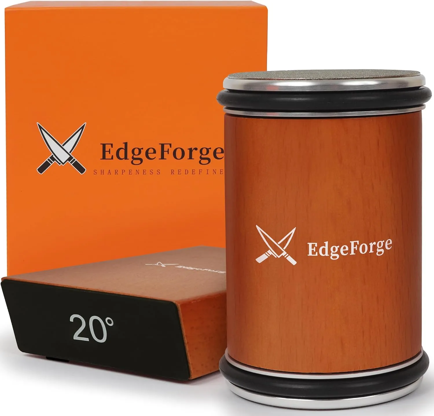 EdgeForge™ Rolling Knife Sharpener Kit - Magnetic Knife Sharpener with Dual Grit & Angles - Multipurpose Rolling Sharpener for Kitchen Knives, Pocket Knives, Chef's Knives - Gift Idea for Father's Day