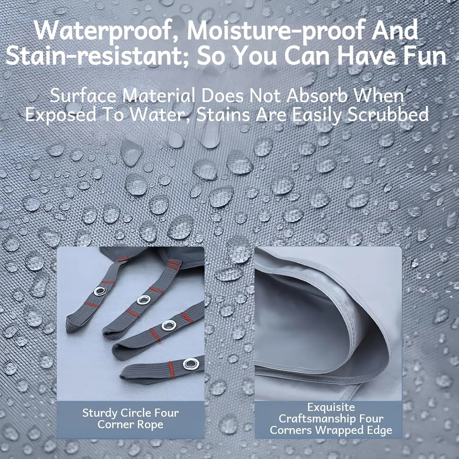 [Ellniges]【Waterproof Camping Ground Sheet】210D Oxford Hexagon Tarp with PU2000 Coating, Heavy-Duty Tear-【Multipurpose Outdoor Mat】for Tent Footprint, Picnic, Family Camping Gear (210x240cm w/Stakes)
