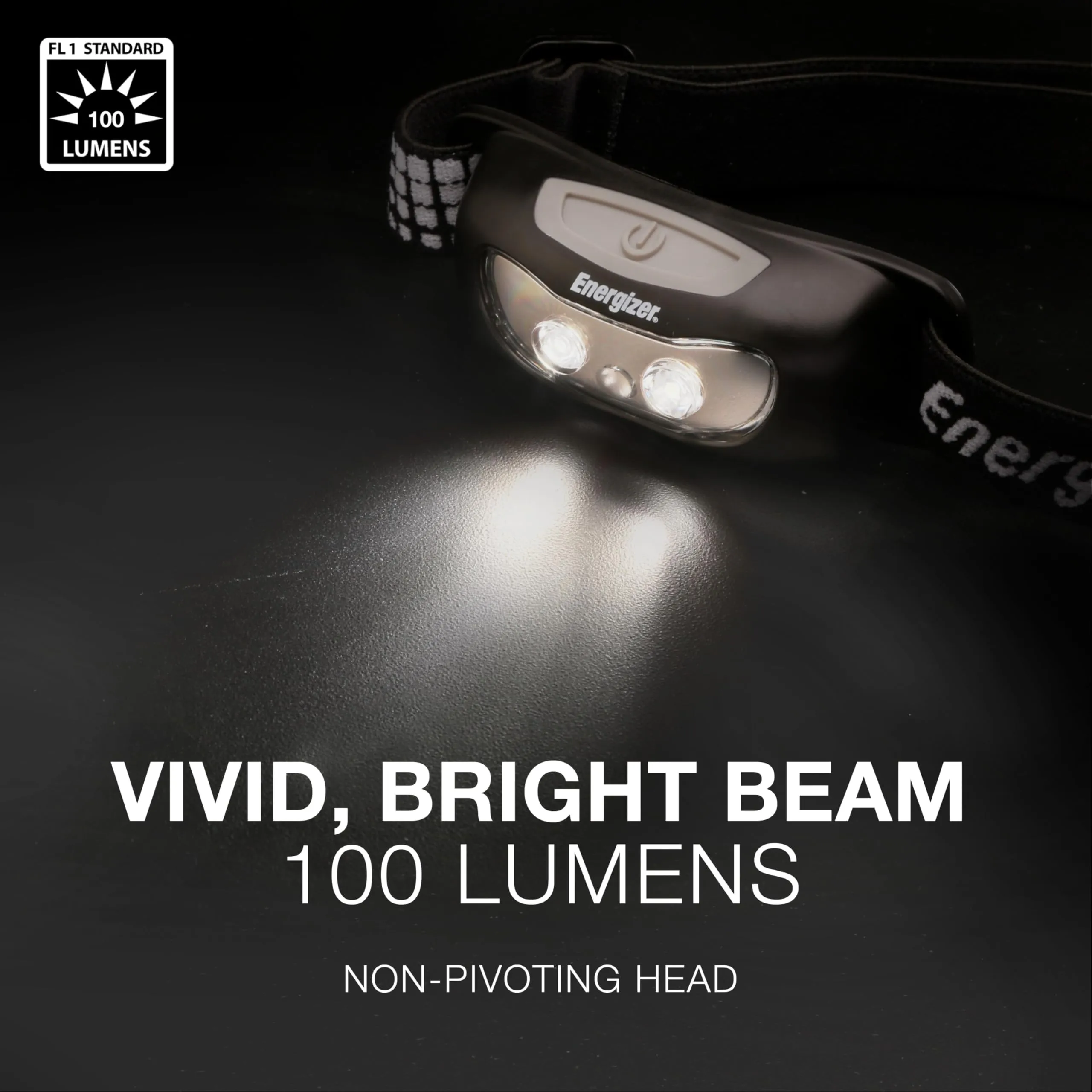 Energizer LED Headlamp (2-Pack) Universal , IPX4 Water Resistant Headlamps, High-Performance Head Light for Outdoors, Camping, Running, Storm, Survival, (Batteries Included)