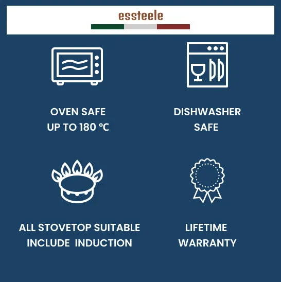 Essteele Per Domani Nonstick Covered Sauteuse Induction Suitable - 30cm/5.5L