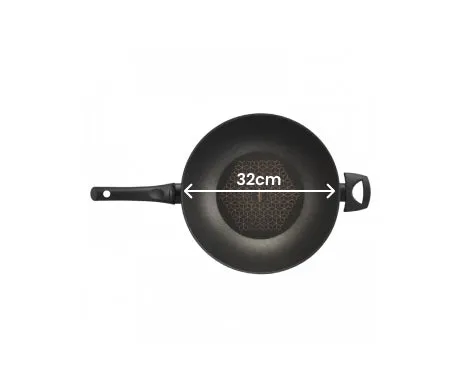 Essteele Per Salute Covered Aluminium Stirfry Induction Suitable – 32Cm