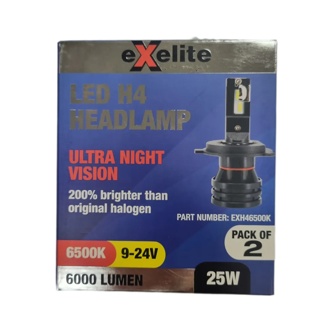 Exelite LED Headlamp Globes (H4) - Pack of 2