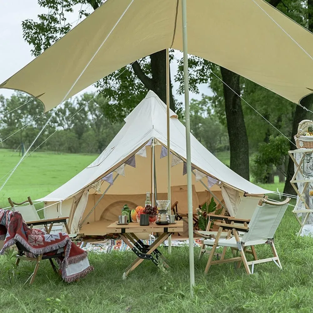 Family Camping Bell Tent 4 Season Luxury Outdoor Camping and Glamping Yurt Tent for Camping Hiking Christmas Party