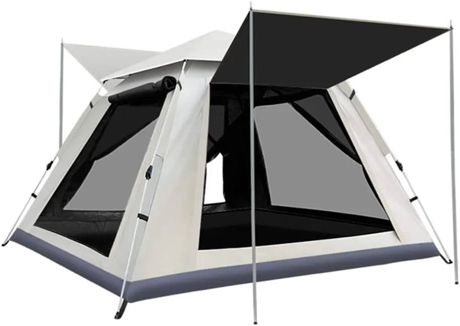 Family Camping Tent for 3-4 Persons, 60 Seconds Setup, Waterproof Windproof Tent with Rain Roof, Instant Cabin Tent for Camping, Hiking,