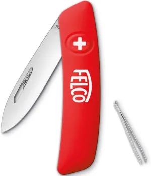 Felco F 500 Swiss Knife, Red, Silver