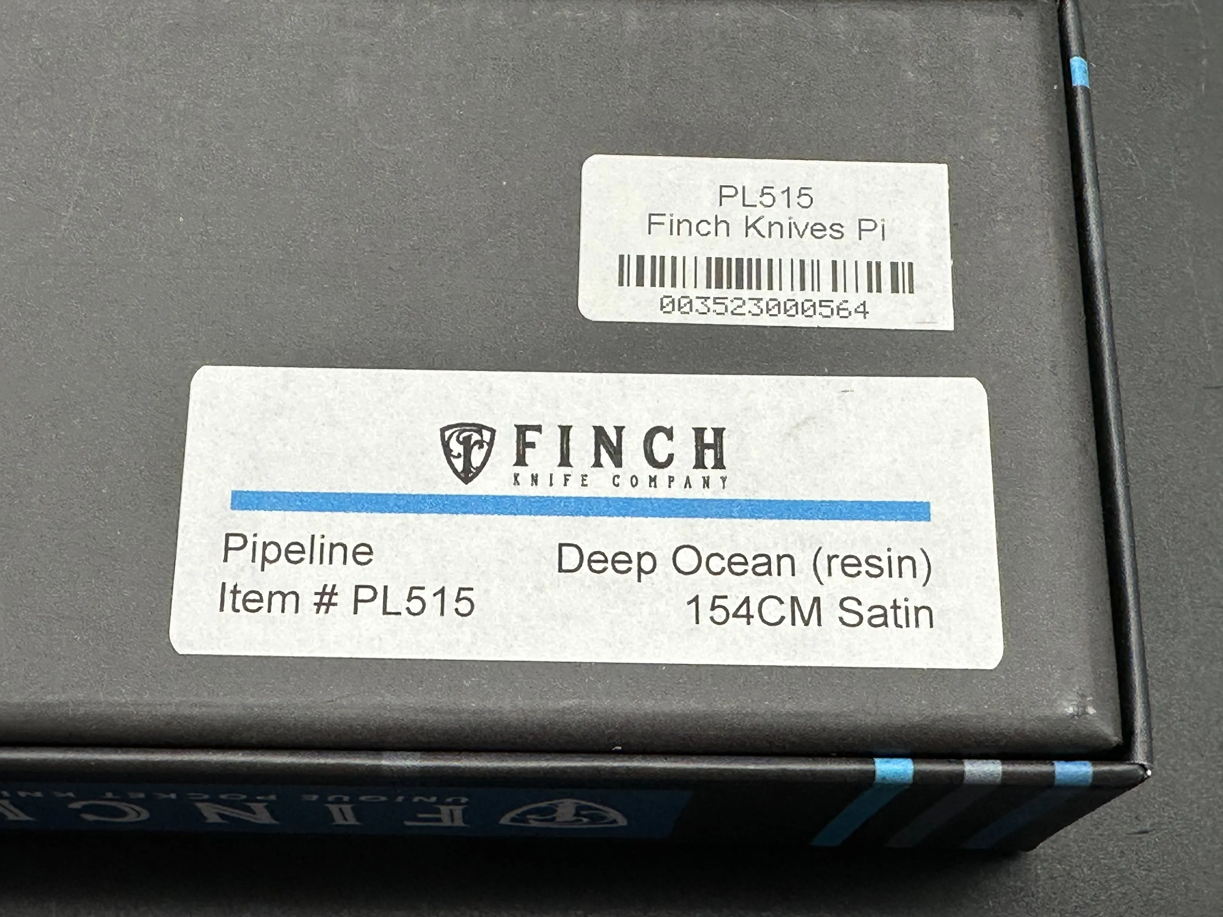 FINCH KNIFE CO PIPELINE FOLDING KNIFE DEEP OCEAN 154CM SATIN BLADE