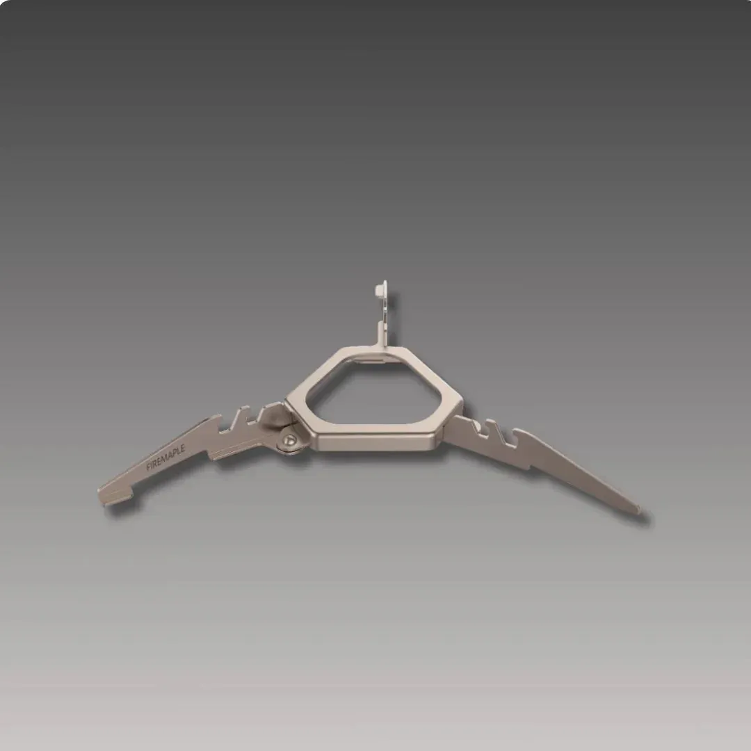 FIRE-MAPLE ASH Titanium Gas Canister Stand – Ultralight Folding Fuel Stabilizer for Camping & Hiking