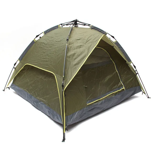 Flash offer Tent Travel UV Windproof Outdoor 3-4 Camping Double Tents Outdoor Waterproof Layer Courteous staff Hiking Canopy Sport Persons Sunshade Beach