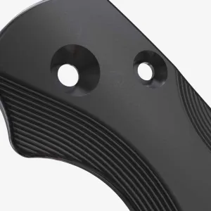 Flytanium Lotus Titanium Scales Compatible with Spyderco Paramilitary 2 EDC Knife (Titanium Black)