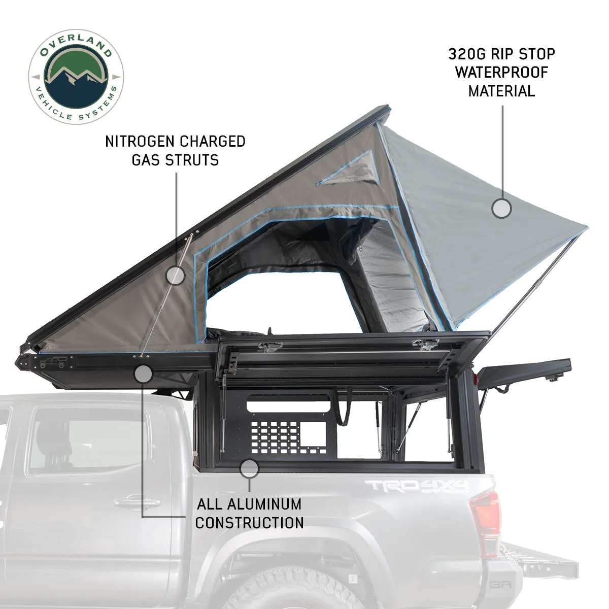 Ford Effortless Rear F150 Side Seamless delivery Rear 2009-2024 Downs, Windows W/Tent, & Molle - Panel, Front MagPak - Camper Lights, Tie