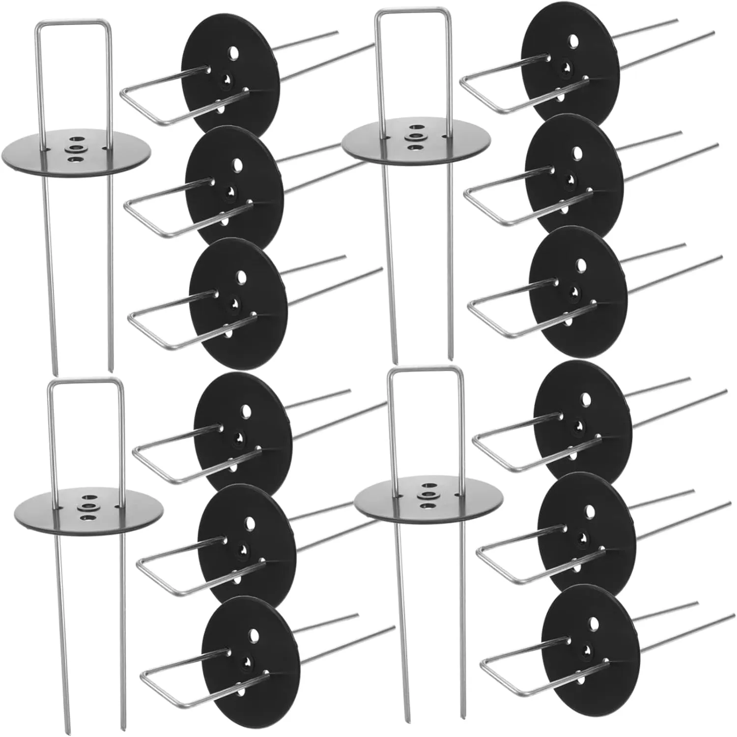 GALPADA Durable Garden Ground Nails 40pcs U-Shaped Stakes for Fixing Fabric Fence Tent Tarp Perfect for Outdoor Decorations