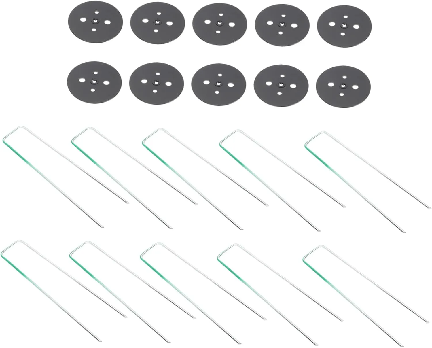 Garden Stakes U-Shaped Ground Nails 25 Sets Metal Ground Anchors for Artificial Turf Tarp Tent Canopy Fastening