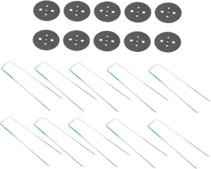 Garden Stakes U-Shaped Ground Nails 25 Sets Metal Ground Anchors for Artificial Turf Tarp Tent Canopy Fastening