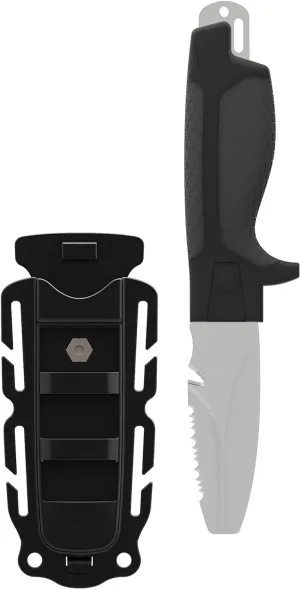 GEAR AID Tanu Dive and Rescue Knife with Sheath, 3” Blunt Tip Blade