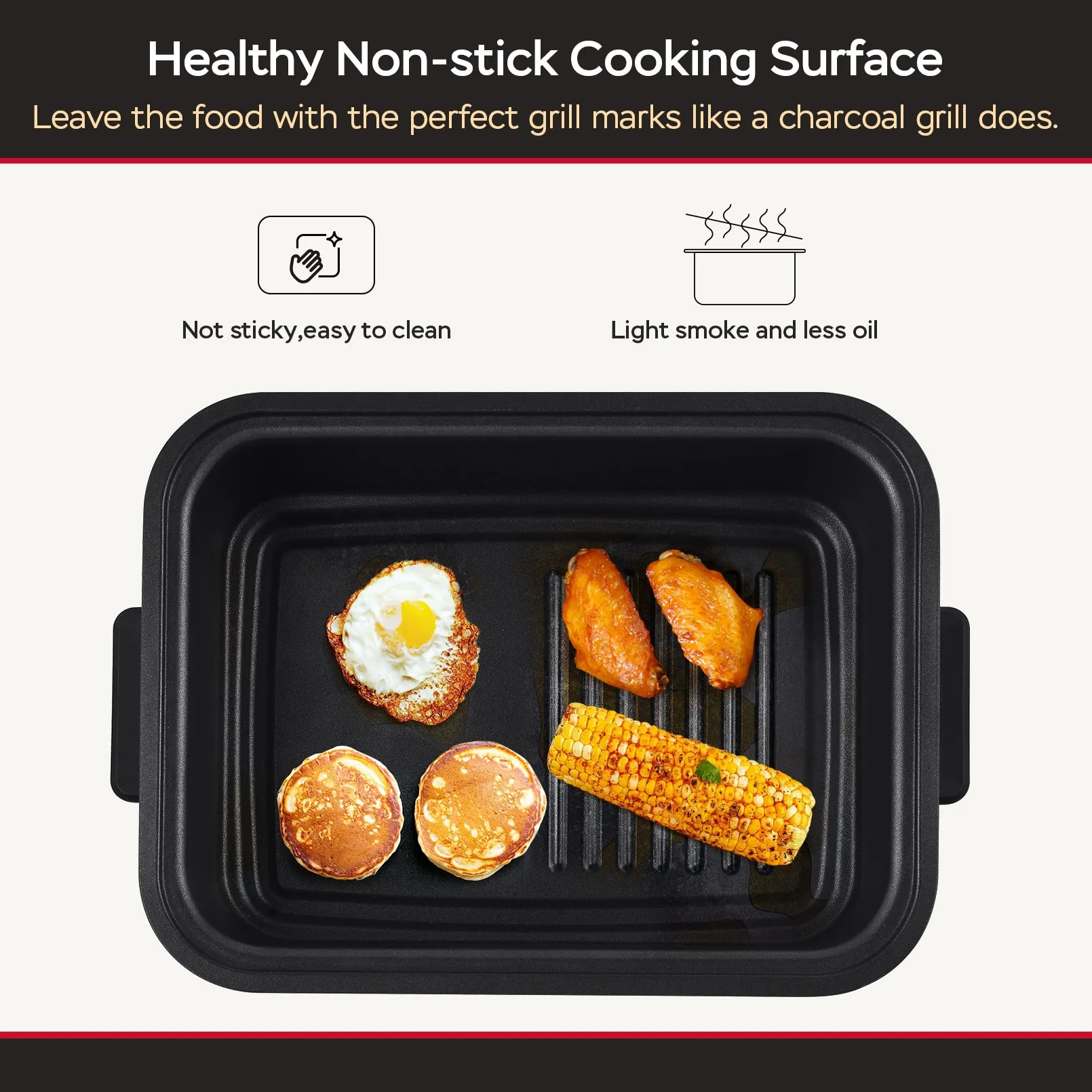 Geek Chef 7 In1 Smokeless Electric Indoor Grill With Air Fry,