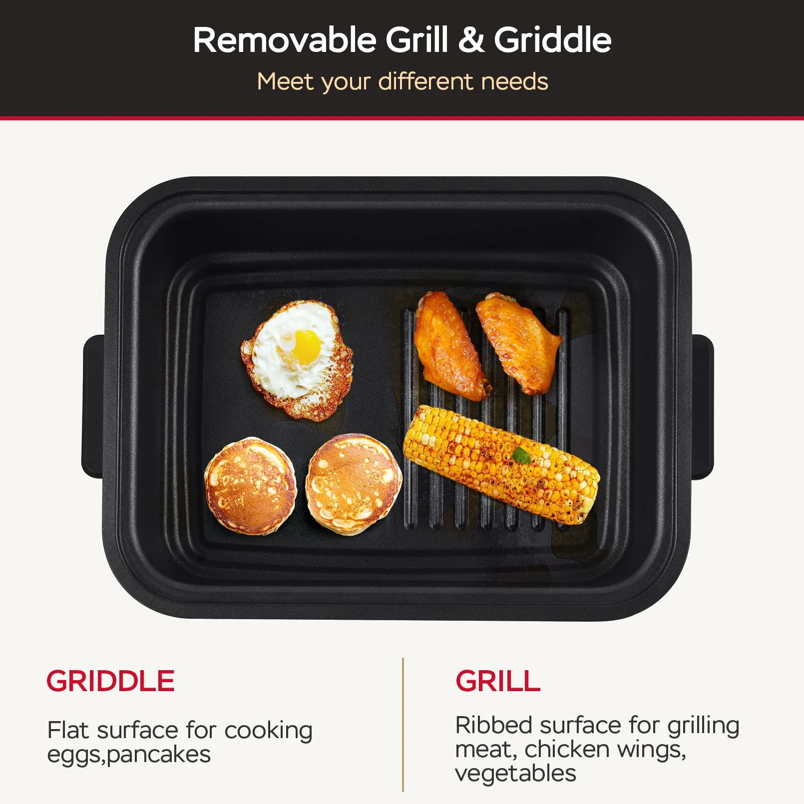Geek Chef 7 In1 Smokeless Electric Indoor Grill With Air Fry,