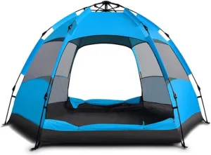 GeRRiT Upgraded 3-5-7 Person Quick Setup Family Tent Double Layer Waterproof Hexagonal Automatic Camping Tent for Outdoor Hiking