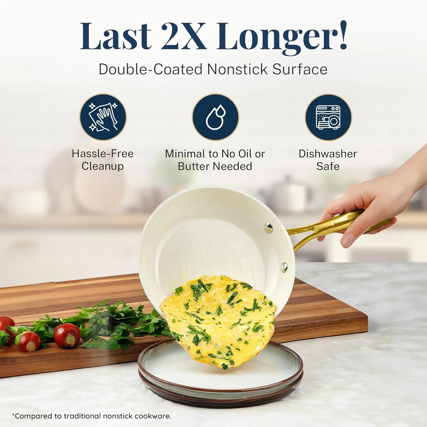 GOTHAM STEEL 12 Pc Ceramic Cookware Set Nonstick, Pots and Pans Set Non Stick for Kitchen with Frying Pan, Sauce Pan, Pots and Pans for Cooking, Non Toxic Cookware Sets, Oven and Dishwasher Safe