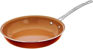 Gotham Steel ceramic & Titanium Nonstick 10.25" Fry Pans, 10.25", Orange