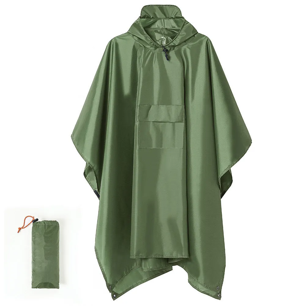 Green be Cover Special collections used Ground as - Portable Can Poncho Raincoat, Outdoor Camping Tarp, Exclusive promotion