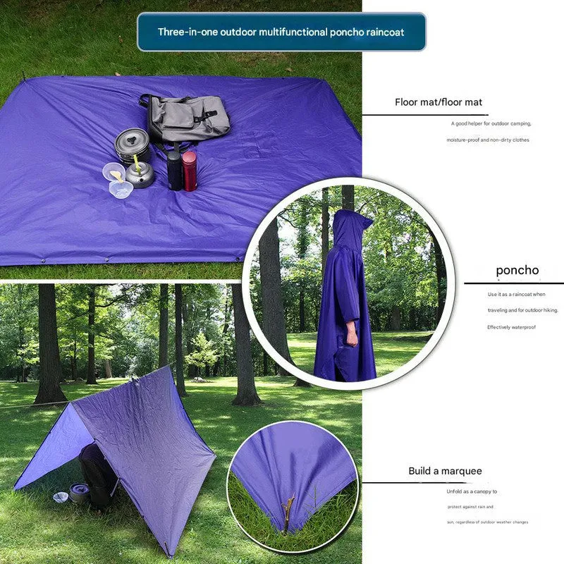 Green be Cover Special collections used Ground as - Portable Can Poncho Raincoat, Outdoor Camping Tarp, Exclusive promotion