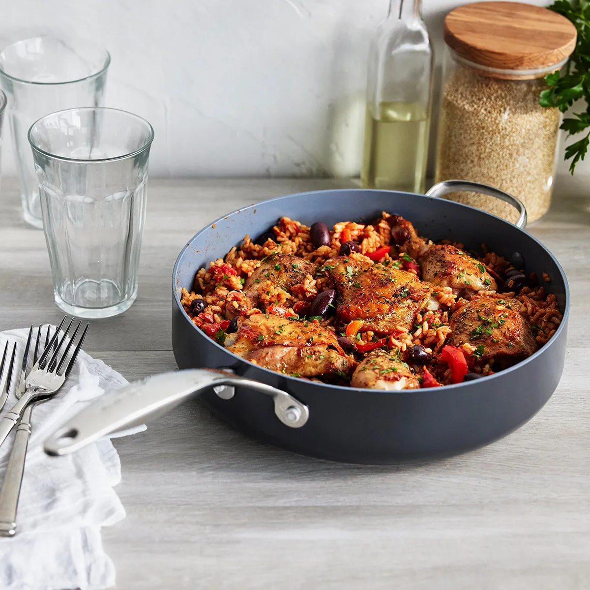Greenpan - Valencia Pro Nonstick Saute Pan, 4.5 Quart