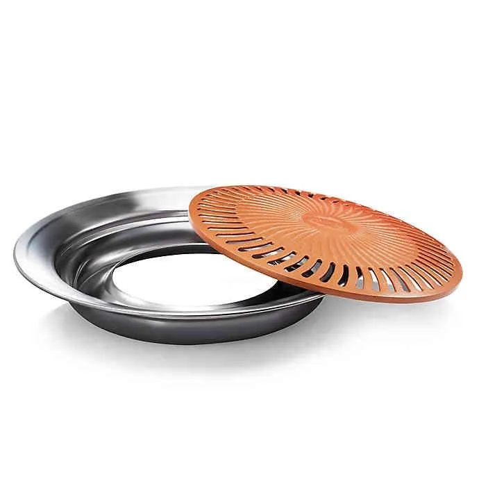 Grill Steel Stovetop Wide assortment Smokeless Nonstick 13-Inch Gotham Easy-to-install