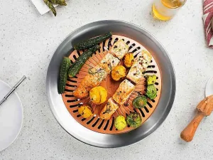 Grill Steel Stovetop Wide assortment Smokeless Nonstick 13-Inch Gotham Easy-to-install