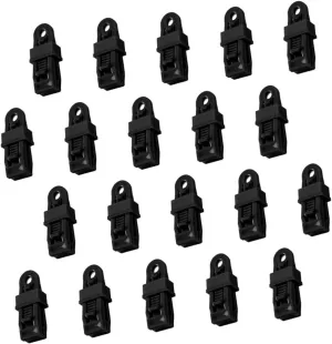 HANABASS 20pcs Tarp Clips Camping Tent Ground Tarp Clamp Heavy Duty Awning Clamps Fixing