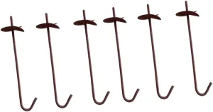 HANABASS Extended Spiral Ground Pile Set 6pcs Heavy Duty Tent Poles for Tarp Canopies Anchor Greenhouse Tie Down Stakes