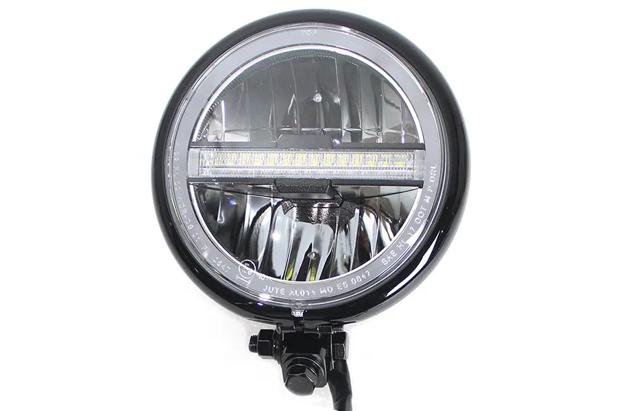 HARLEY 5-3/4 inch Bates Style LED Headlamp Black fits 0-  All, models