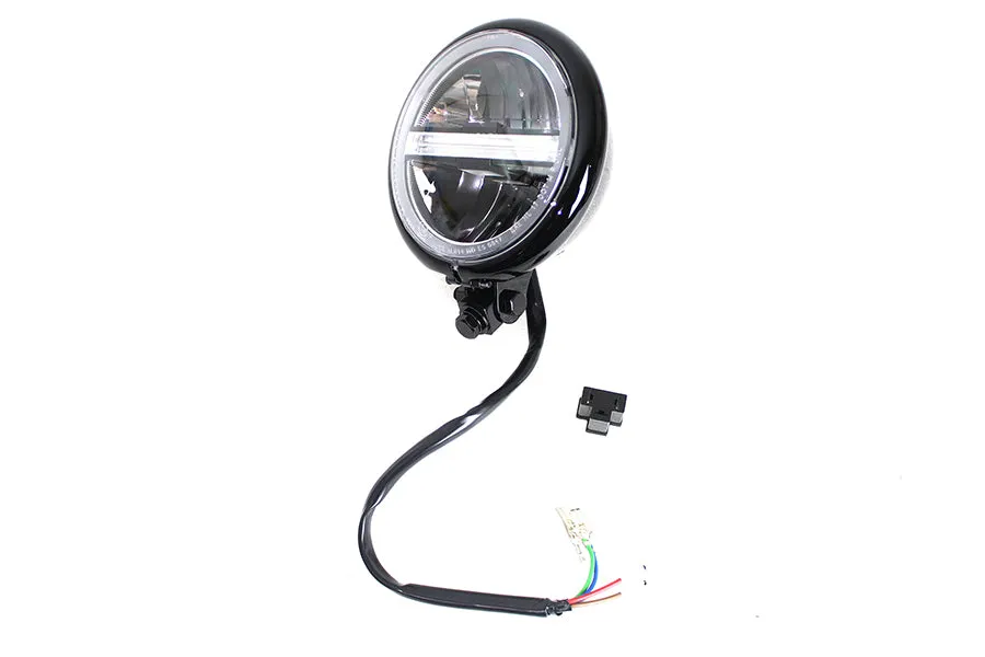 HARLEY 5-3/4 inch Bates Style LED Headlamp Black fits 0-  All, models