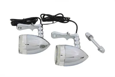 HARLEY Bullet Turn Signal Set with Headlamp Mount fits 0-  Custom, application