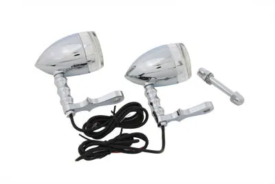 HARLEY Bullet Turn Signal Set with Headlamp Mount fits 0-  Custom, application