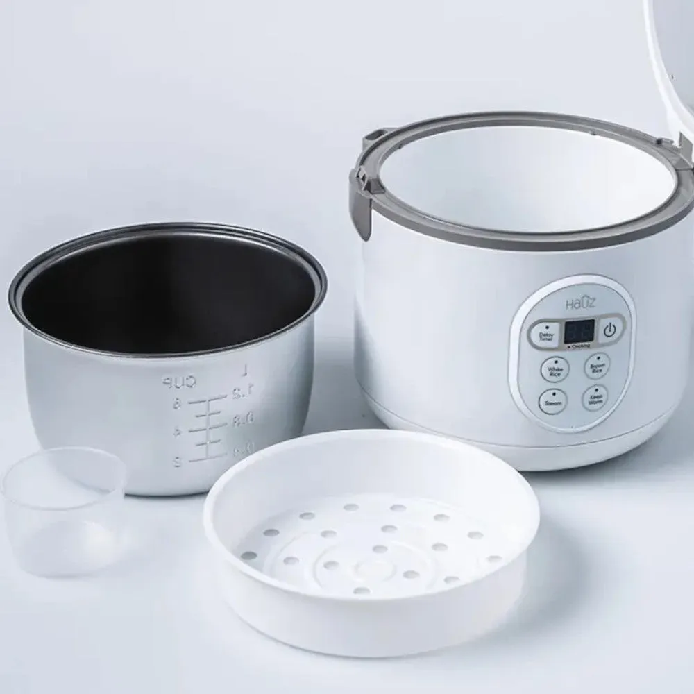 HAUZ ARZD260 6-Cup Digital Rice Cooker and Food Steamer