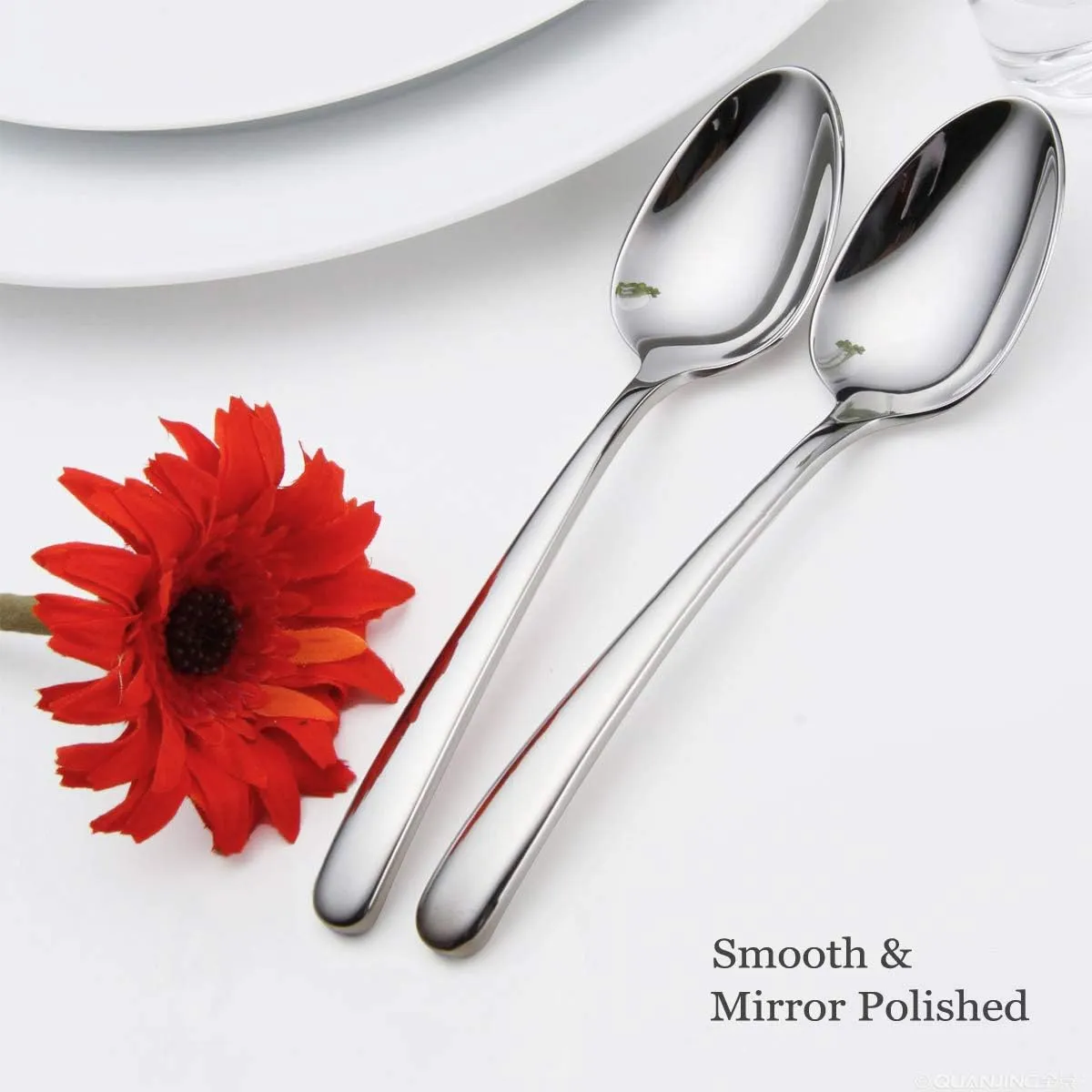 HaWare 40-Piece Heavy Duty Silverware Set, Stainless Steel Solid Flatware Cutlery for 8, Modern & Elegant Design for Home/Hotel/Wedding, Mirror Polished and Dishwasher Safe