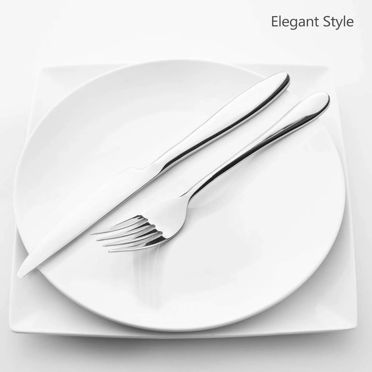 HaWare 40-Piece Silverware Set, Stainless Steel Flatware Service for 8, Modern Tableware Cutlery for Home, Elegant Eating Utensils Include Knives/Spoons/Forks, Mirror Polished, Dishwasher Safe