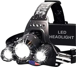 Headlamp,USB Rechargeable LED Head Lamp,Ultra Bright CREE 1080 Lumen Headlamp Flashlight   Red Light