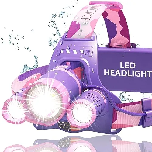 Headlamp,USB Rechargeable LED Head Lamp,Ultra Bright CREE 1080 Lumen Headlamp Flashlight   Red Light