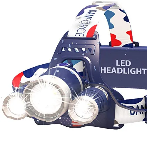 Headlamp,USB Rechargeable LED Head Lamp,Ultra Bright CREE 1080 Lumen Headlamp Flashlight   Red Light