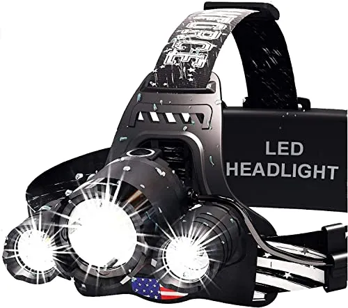 Headlamp,USB Rechargeable LED Head Lamp,Ultra Bright CREE 1080 Lumen Headlamp Flashlight   Red Light