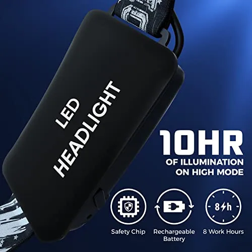 Headlamp,USB Rechargeable LED Head Lamp,Ultra Bright CREE 1080 Lumen Headlamp Flashlight   Red Light