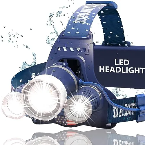 Headlamp,USB Rechargeable LED Head Lamp,Ultra Bright CREE 1080 Lumen Headlamp Flashlight   Red Light