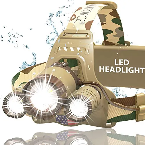 Headlamp,USB Rechargeable LED Head Lamp,Ultra Bright CREE 1080 Lumen Headlamp Flashlight   Red Light