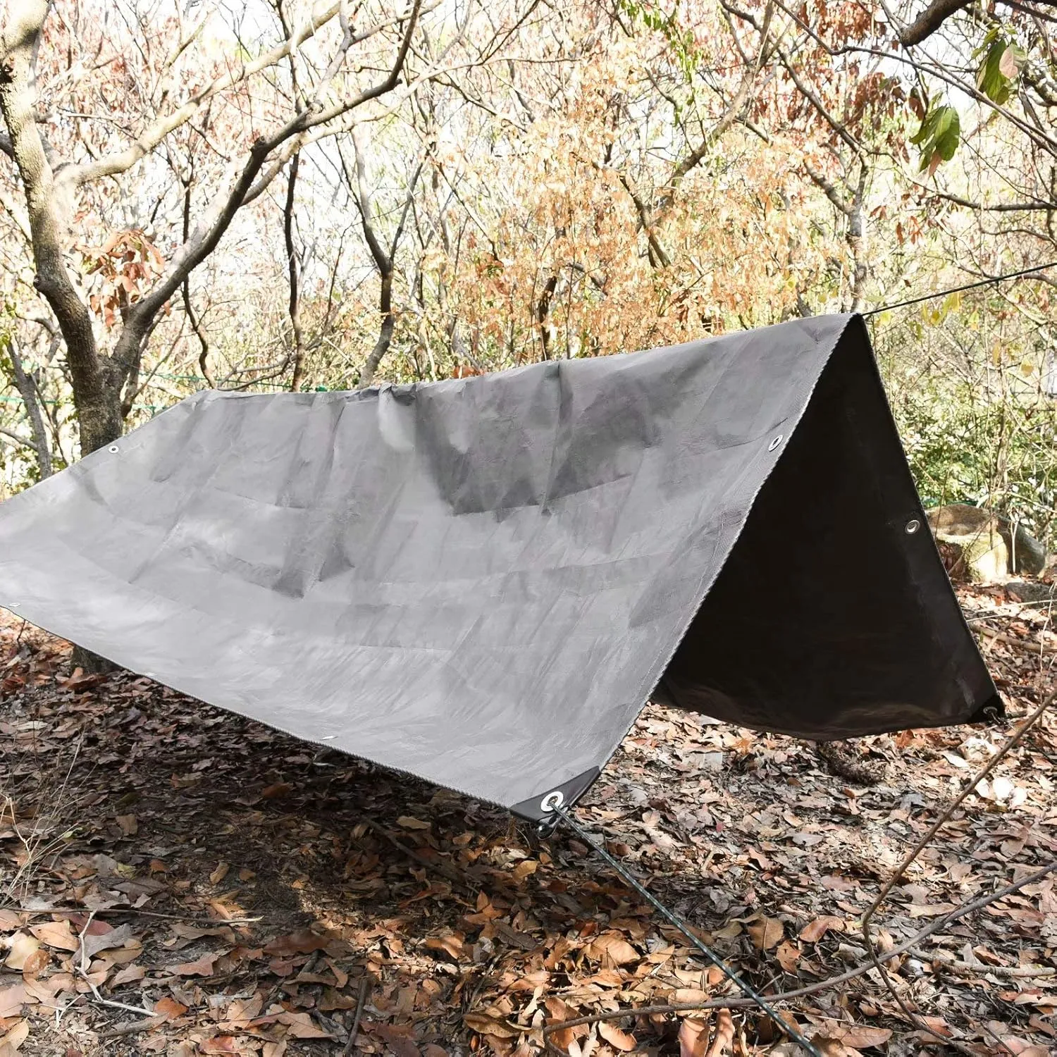 Heavy Duty 10 Mil Tarp Cover Waterproof UV Resistant Tarpaulin Used for Outdoor, Hunting, Camping, Backpacking, Canopy Tent, Ground Tarp, Cover Boat, Motorcycles, Roofs, Wood