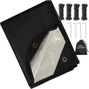 Heavy Duty Survival Blanket -Multifunctional Reflective Tarp Thermal Blanket - 60" x 83" Waterproof Sandproof for Camping Hiking Outdoors Multifunctional Emergency Blanket